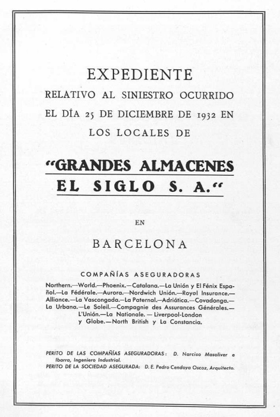 Incendio Almacenes El Siglo