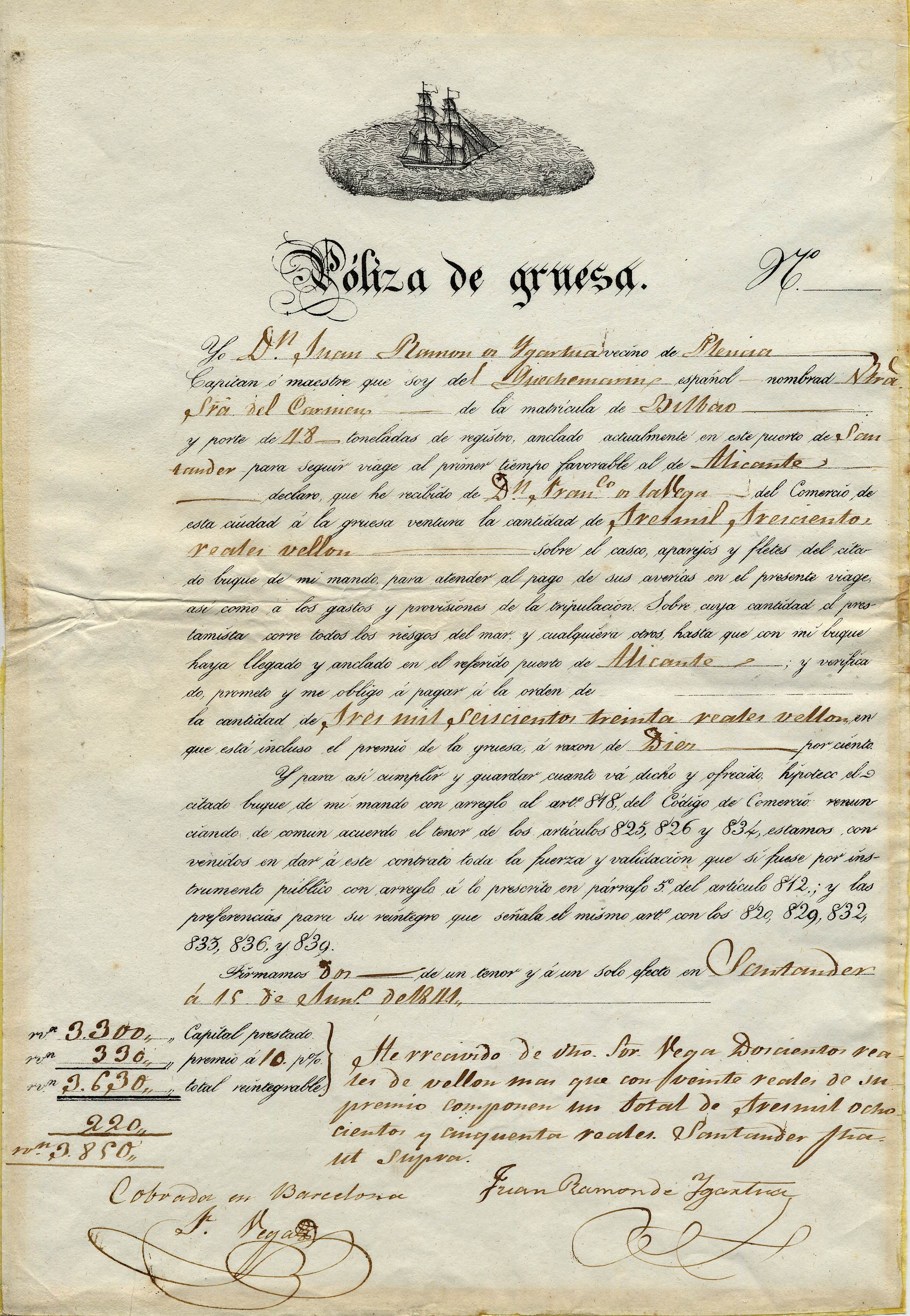 Póliza de gruesa